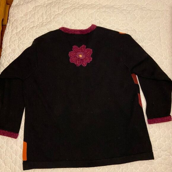 Storybook Knits Cardigan Sweater with Flowers, 2X,‎ Home Shopping Network - Picture 12 of 13